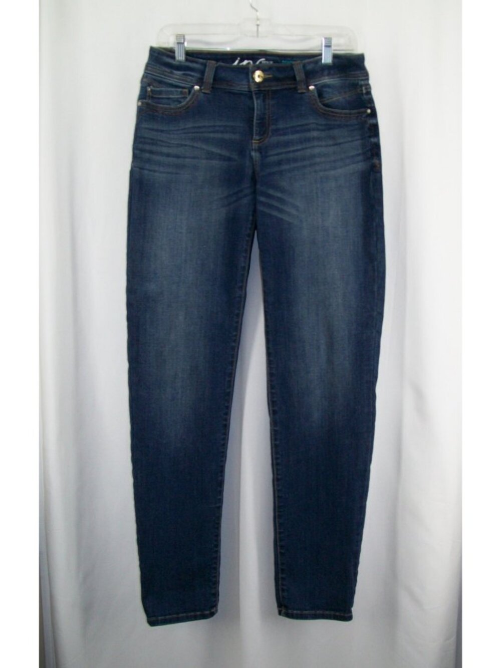 Womens INC Jeans sz 8 Curvy Fit Skinny Leg Mid Rise Dark Wash 31 x 32